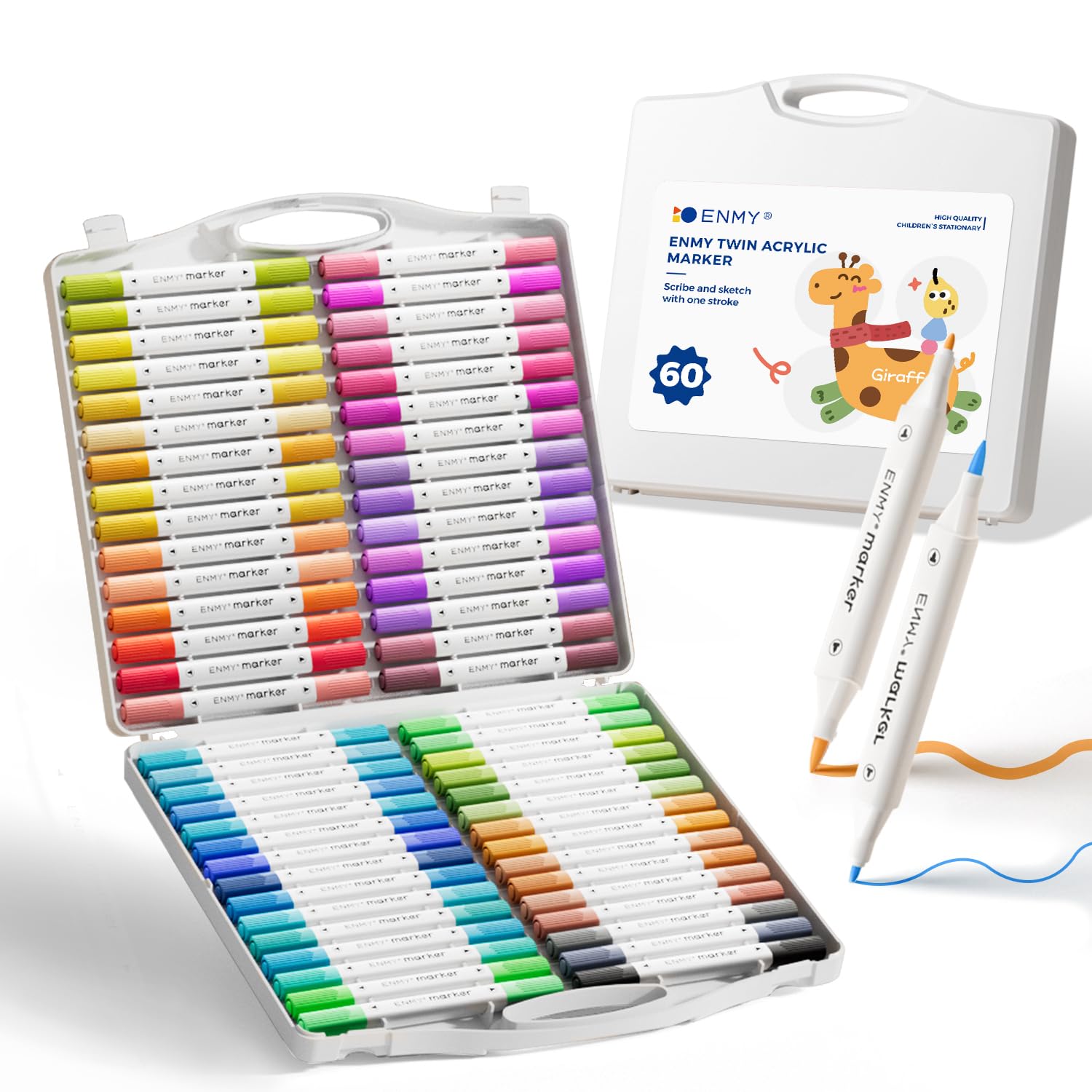 Amazon | ENMY (エンミー) アクリルペイントマーカーペン 60色